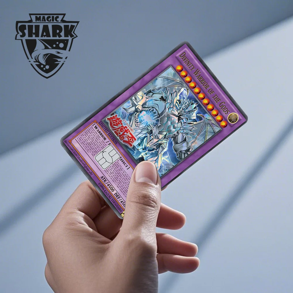Magic Shark Blue Eyes Dragon Yo-gi-oh Game Shinny Laser Holographic Debit Credit Card Sticker Film Skin Front Cover – Detail 2