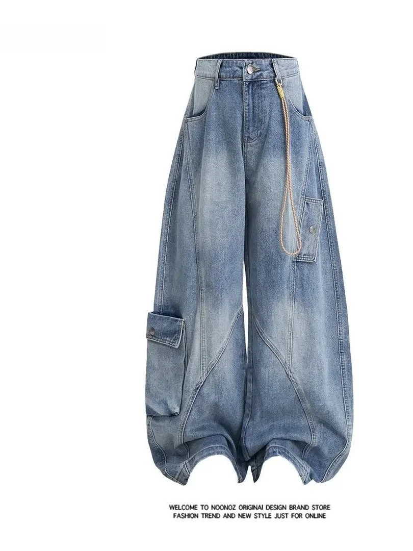 

Retro High Waist Straight Leg Slimming Color Workwear Jeans Autumn 2025 Youth Casual Loose Fit Zipper Closure