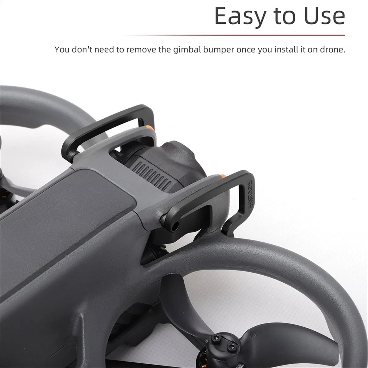 M85K  Gimbal Lens Bumper for Avata 2 Bumper Anti-Collision Crossover Protective Bar Aluminum Drone Accessories,Black