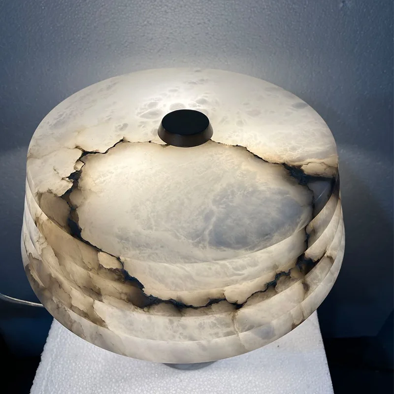 bedroom night light simple marble stone desk lamp Hotel room bedside