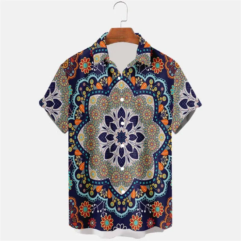 New Harajuku 3D Printed Persia And India Paisley Pattern Shirts Men Hinduism Spiritual Totem Graphic Shirts Blouses Tops Clothes