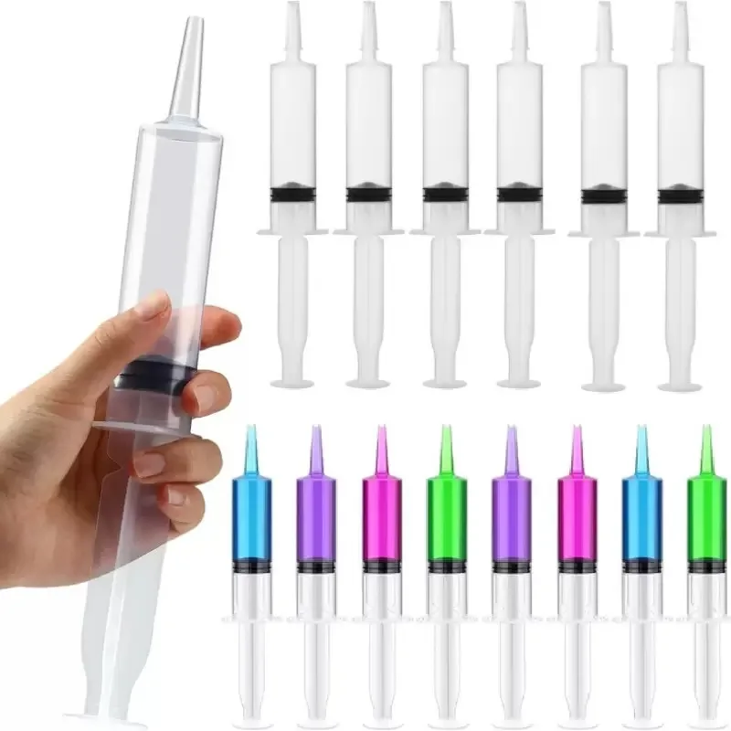 60ml 2oz Halloween Thanksgiving Party Drink Shots Syringe, Food-Grade Plastic Syringe Feeder, No Scale, For Fruit Pulp & Beverag