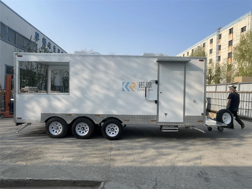 Concession Food Carts Deep Fryer Mobile Coffee Trailer Pizza Hot Dog Customized Size Logo Food Truck With Full Kitchen