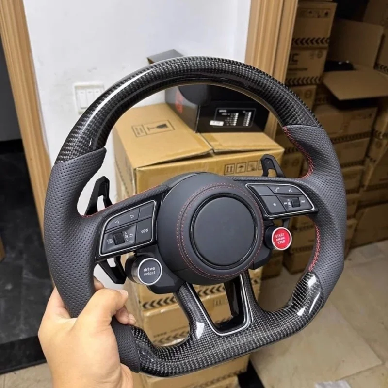 

Customized With Heating Carbon Leather Fiber Steering Wheel For Audi A1 A2 A3 A4 A5 A6 A7 S3 RS3 S4 RS4 S5 RS5 S6 RS6 TT TTRS R8