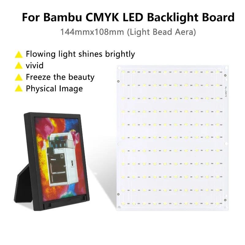 For Bambu Lab CMYK LED Backlight Board Lithophane Led Panel  PLA Basic CMYK Lithophane Bundle 3D Print Lithophane Photo