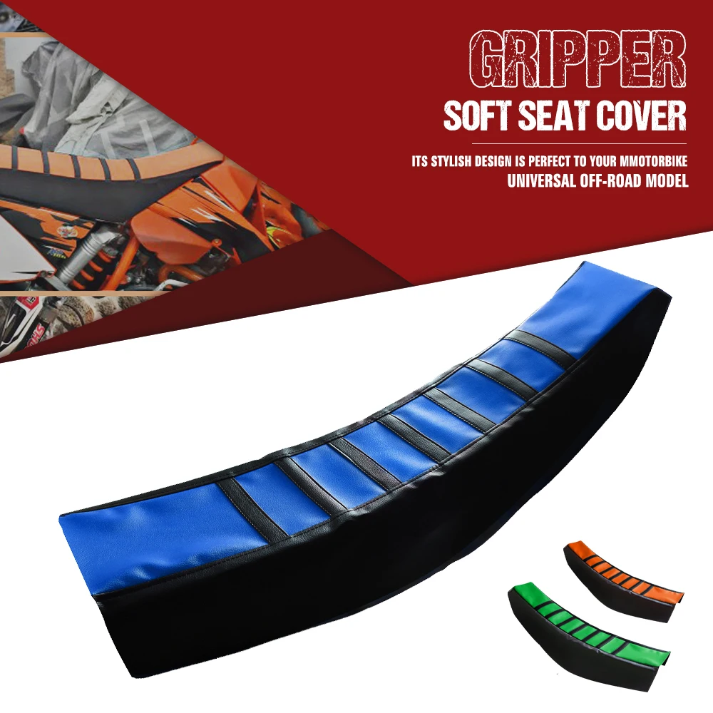 Pro Ribbed Gripper Soft Seat Cover For Kawasaki KX80 KX85 KX125 KX250 KX250F KX 450F 450 KLX 300R 450R 150BF 250 KXF D-TRACKER