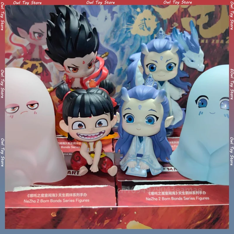 Genuine NeZha2Born Bonds Series Blind Box Guess Bag Original Toys Doll Cute Action Anime Figure Desktop Ornaments GiftS