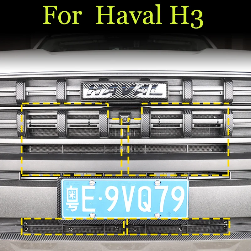 

For Haval H3 2024 2025 Lower Bumper Grille Cover Net Dustproof Anti Insect Front Air inlet Sticker Protector Car Accessories