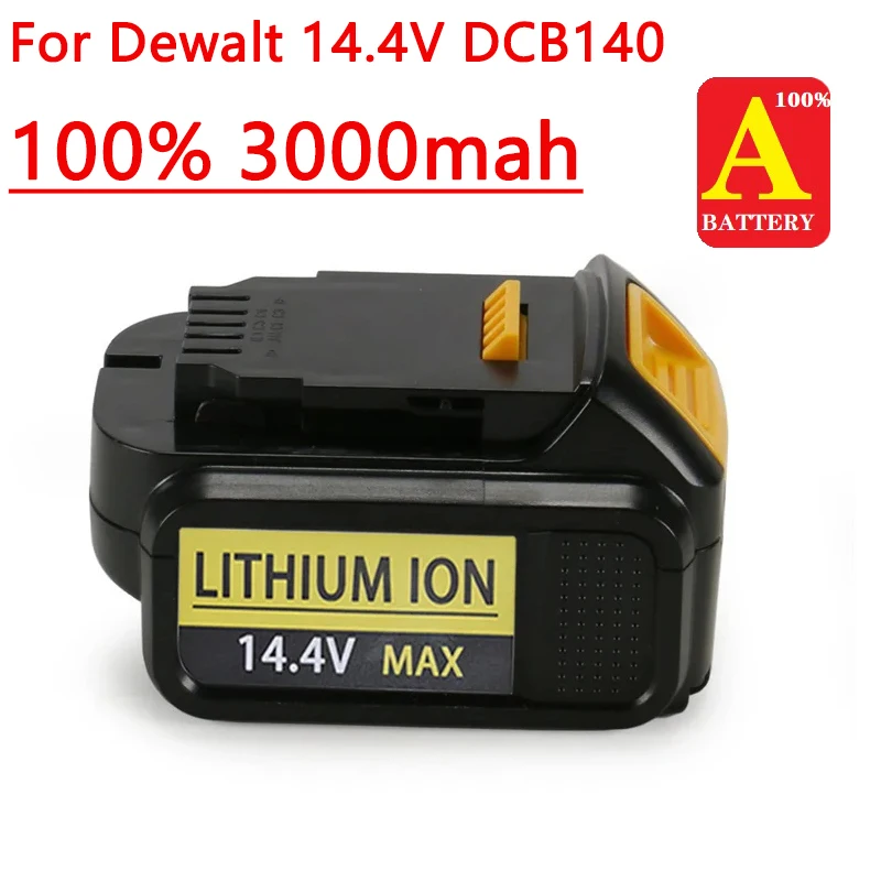 For DEWALT  DCB140 14.4V 100% 3000mah Rechargeable Li-ion Battery DCB143 DCB141-XJ DCB143 DCB145 Battery And Charger