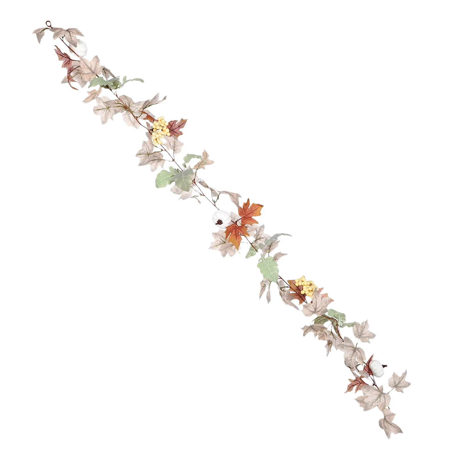 

Artificial Autumn Maple Leaf Garland Fall Party Decoration Weather Resistant Indoor Outdoor Decor Thanksgiving Hanging Swag -