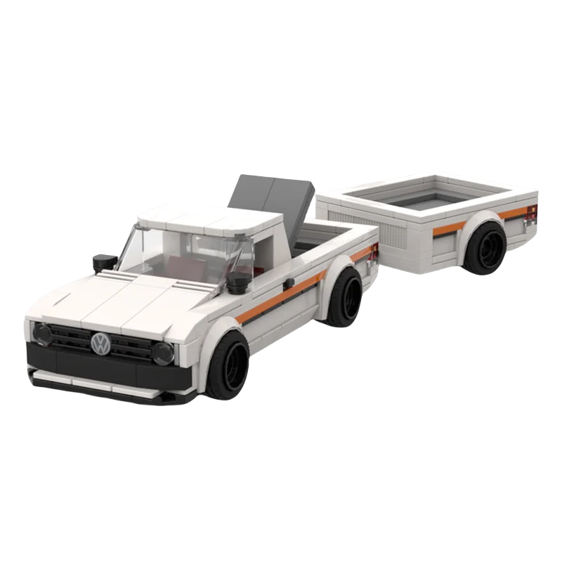 MOC Bouwstenen Speelgoedvrachtwagen Trailermodel 371pcs Creatieve montageset Vakantiecadeau voor jongens - afbeelding 1