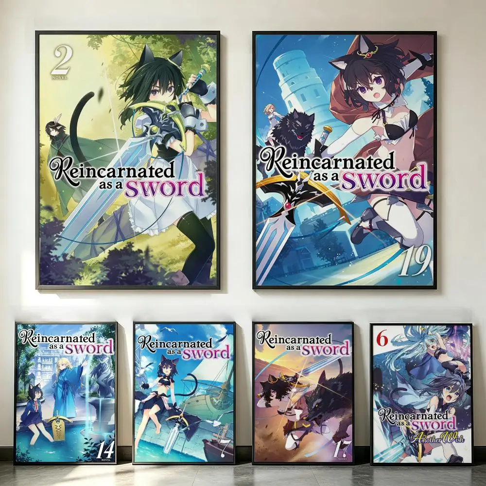 anime Reincarnated as a Sword Poster Poster HD Trendy SelfAdhesive Wall Art Print For Living Room Bedroom Dorm Office Home Gift