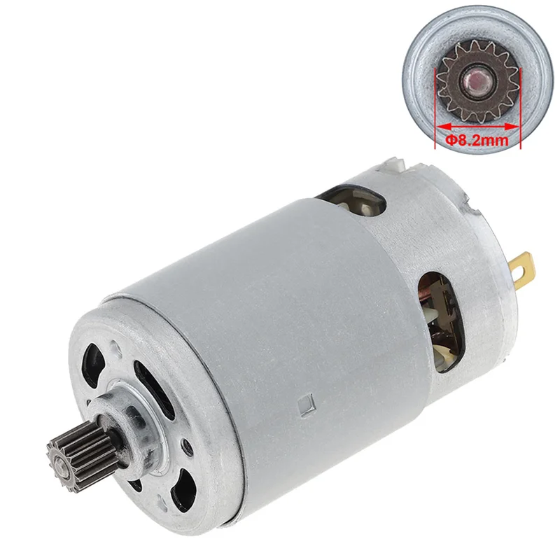 21V RS550 Motor Brushed Motor 14 Teeth Suitable for 4/6 Inch Cordless Mini Logging Saw Chainsaw Tool Accessories