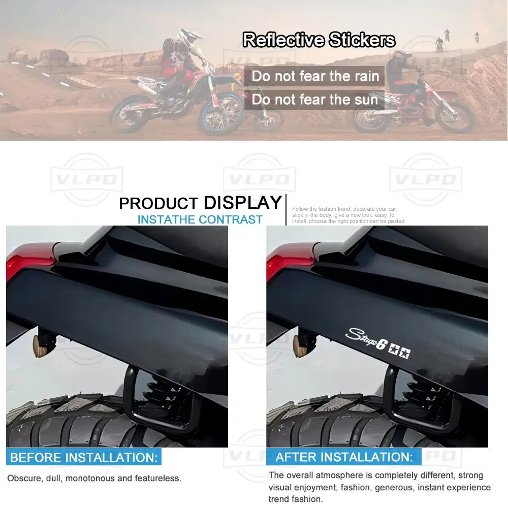 For Stage 6 Stage6 Motorcycle Stickers Waterproof Decals Accessories
