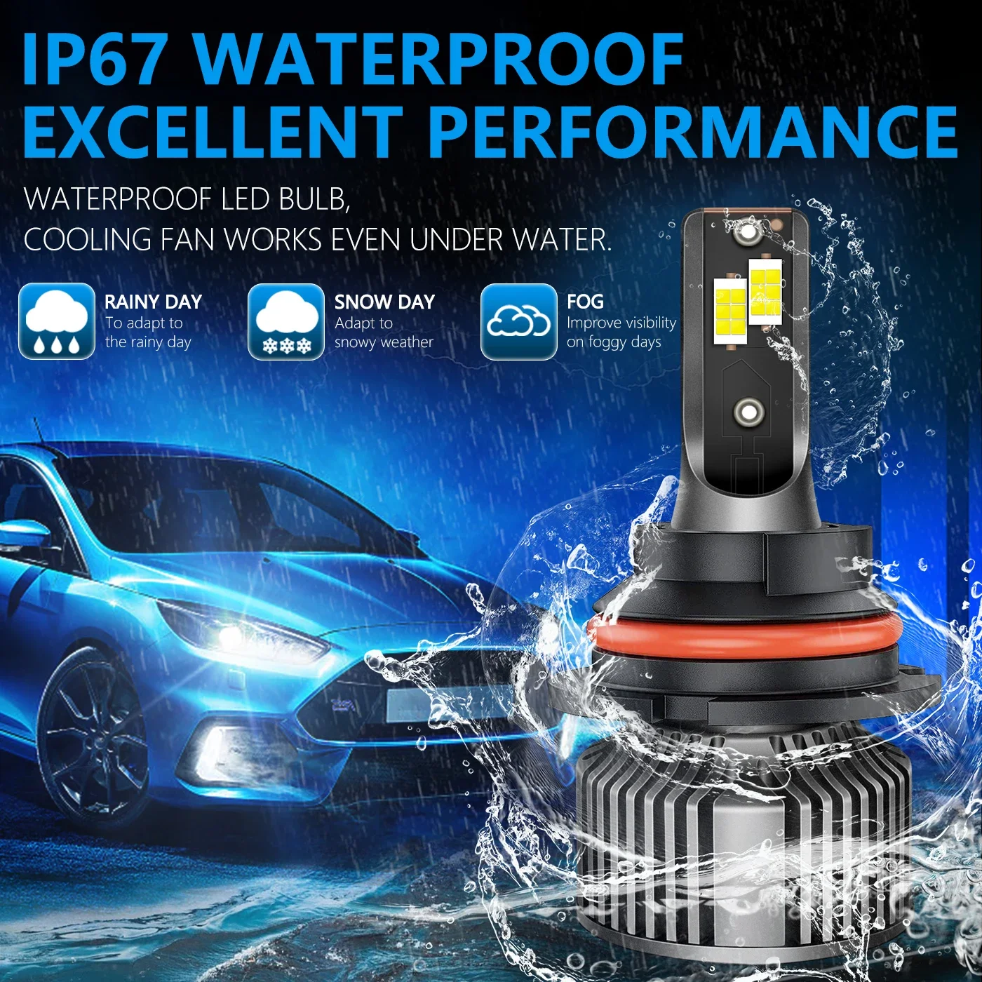 

High Performance LED Headlight Bulbs, Hi/Lo Beam Car Lights 9007 9004 9008 H13 HB1 HB5 12v 24v Auto Lamps