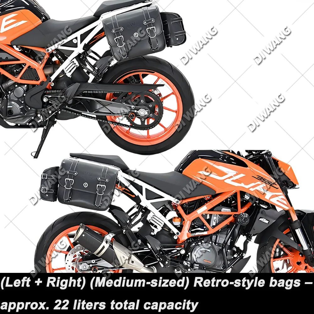 Motorcycle Retro Side Bag For KTM 390 Duke Waterproof Side Pannier Helmet Bag Quick Release Modified Accessories