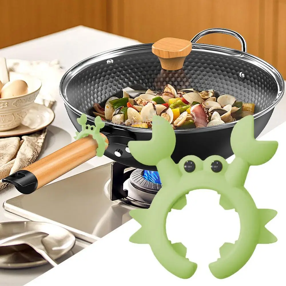 

Utensil Rest Crab Shaped Silicone Utensil Rest Countertop Ladle Holder Anti-Overflow Stove Top Spatula Holder Kitchen Gadget