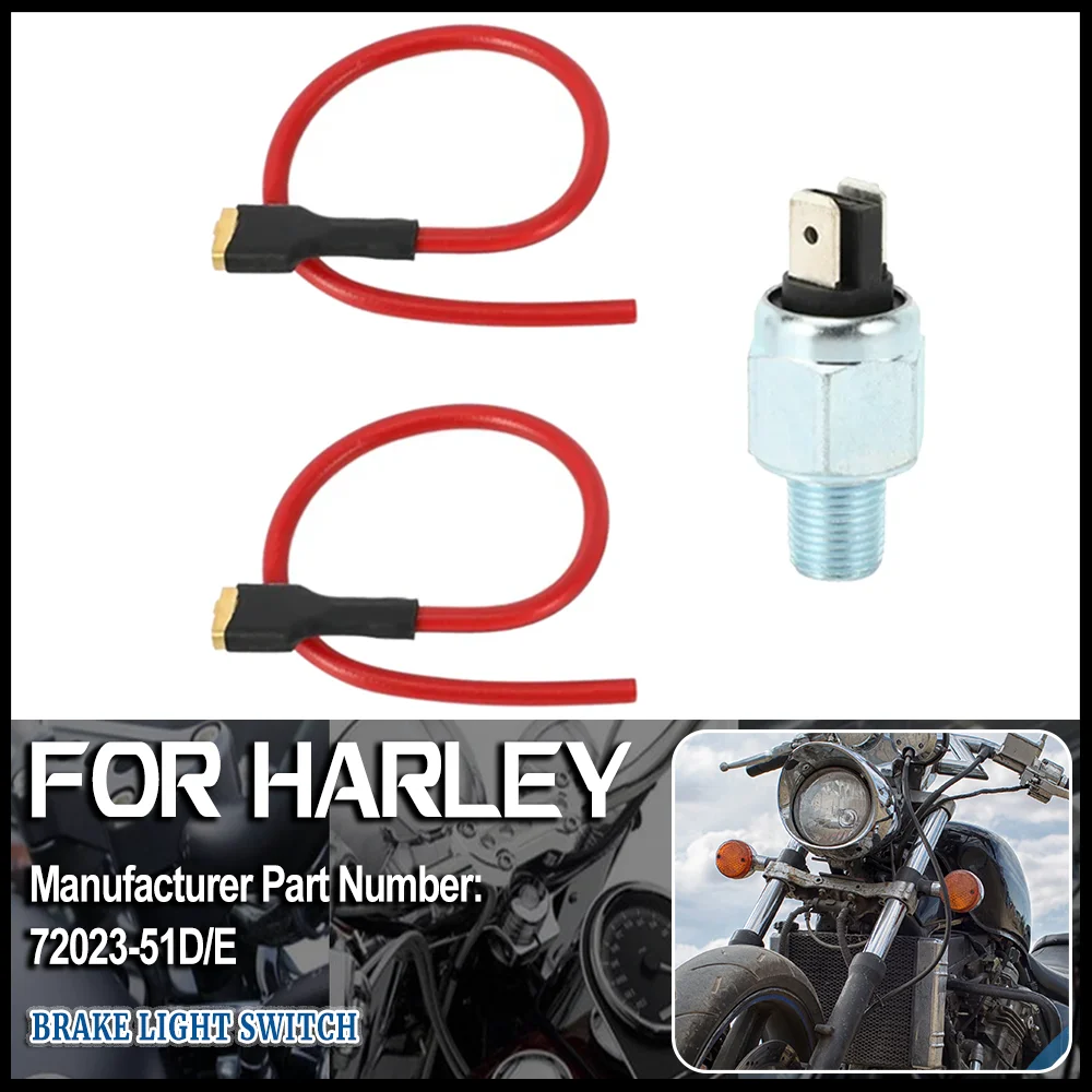 Motorcycle Brake Light Switch 72023-51D/E Stop Lamp Switch Assembly for Harley Davidson Touring 2003-2014 FXD FXDWG 2005-2007