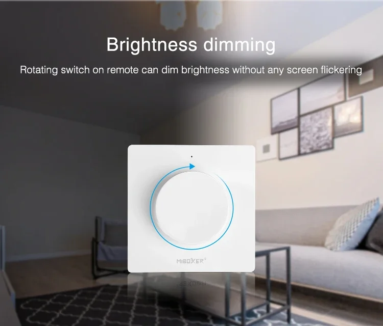 Miboxer Tuya Zigbee 3.0 +2.4G RF Triac Push Dimmer 110V-220VWireless Rotating Panel Remote Control App For Single Color Lights