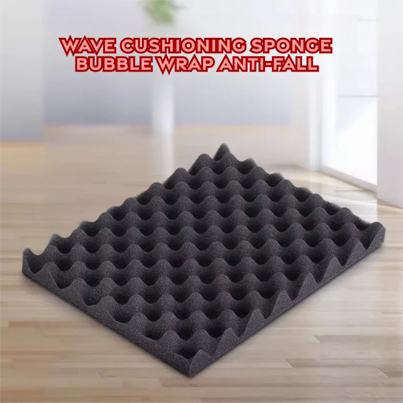 2pcs 50x50cm Sound Proof Wave Sponge Practical Foam Recording Studio Sound Absorbing Board Wave Sound Proof Sponge Material