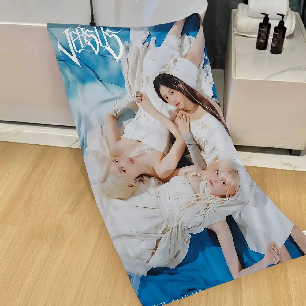 Pop Group VIVIZ Toalla de baño de microfibra suave, absorbente, transpirable, para niñas, niños, toalla de playa decorativa con dibujos animados