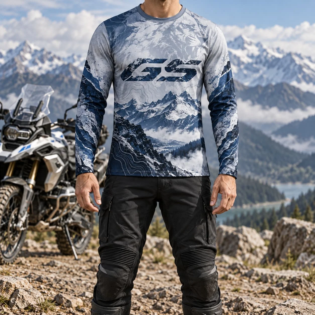 GS R1150GS Mens Tshirt ShiftCam Long Sleeve Motorcycle Motocross Jersey Off Road Dirt Bike Enduro Racing Unisex For Men Wome