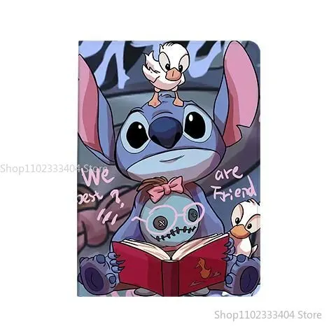 Disney Stitch Book Style Tablet Case for iPad Mini 1 2 3 Air 4 5 Pro 2021 11in Trifold Airbag Style Silicone Protective Cover