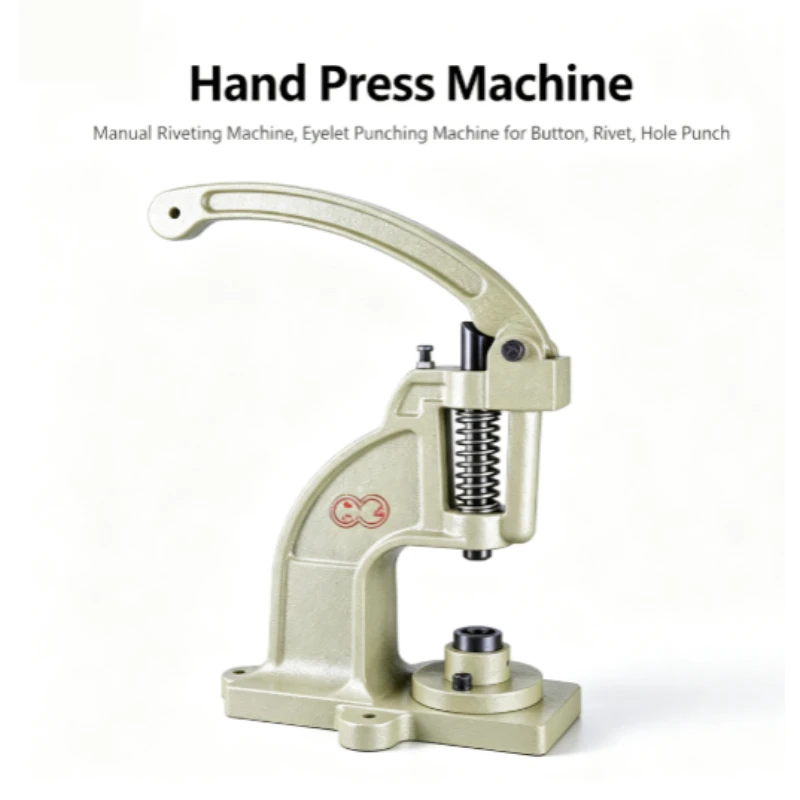 For Hand Press Rivet Eyelet Snap Button Machine Manual Grommet Setting Tool With Replaceable Molds For Clothing Leather Bag DIY