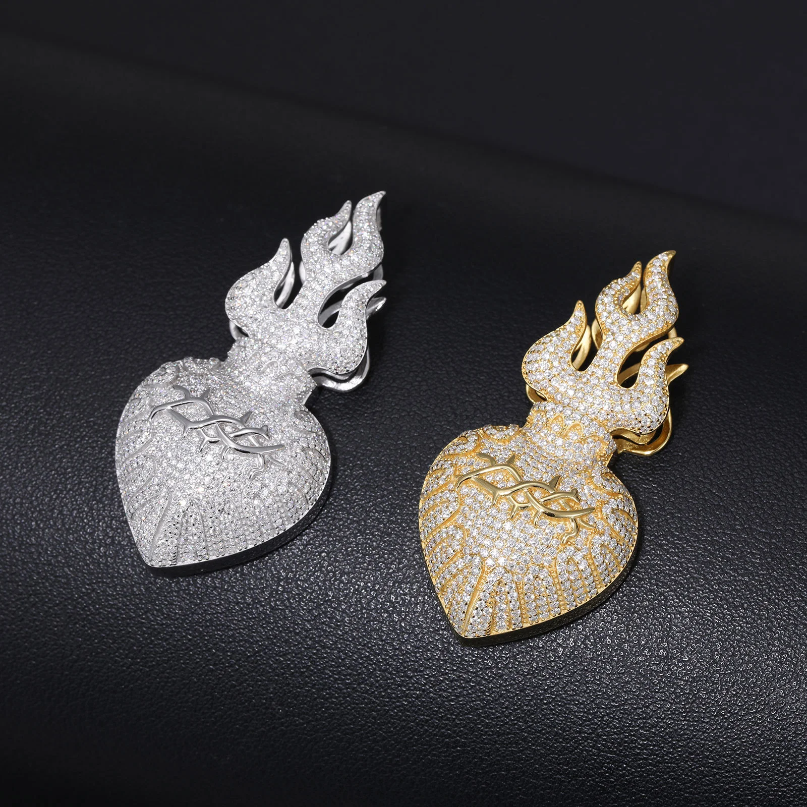 Hohe Qualität 2025, Neuankömmling, beliebter Anhänger aus 925er Silber, vollständig aus Iced Out, Moissanit, Hip-Hop-Schmuck als Geschenk