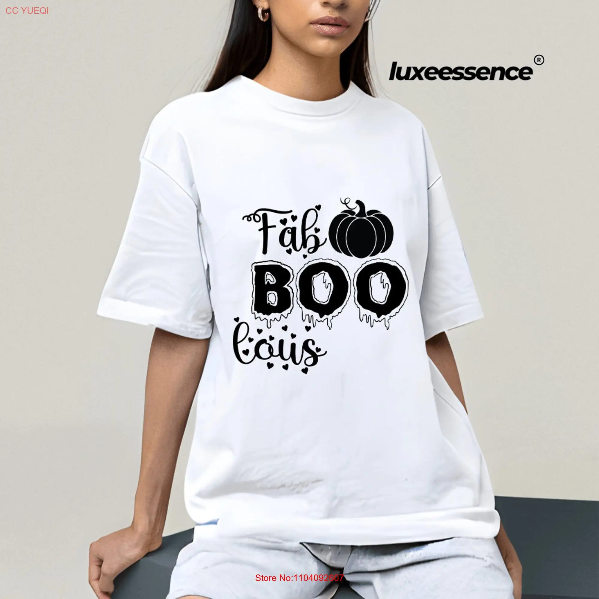 Fab BOO lous Halloween T Shirt for SweaT Fall her long or short sleeves