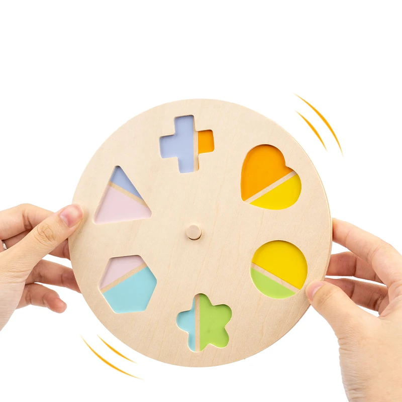 회전 나무 모양 맞추기 퍼즐 장난감, 소근육 발달 게임, 기하학 게임, 회전판, 색깔 학습, 크리스마스 선물