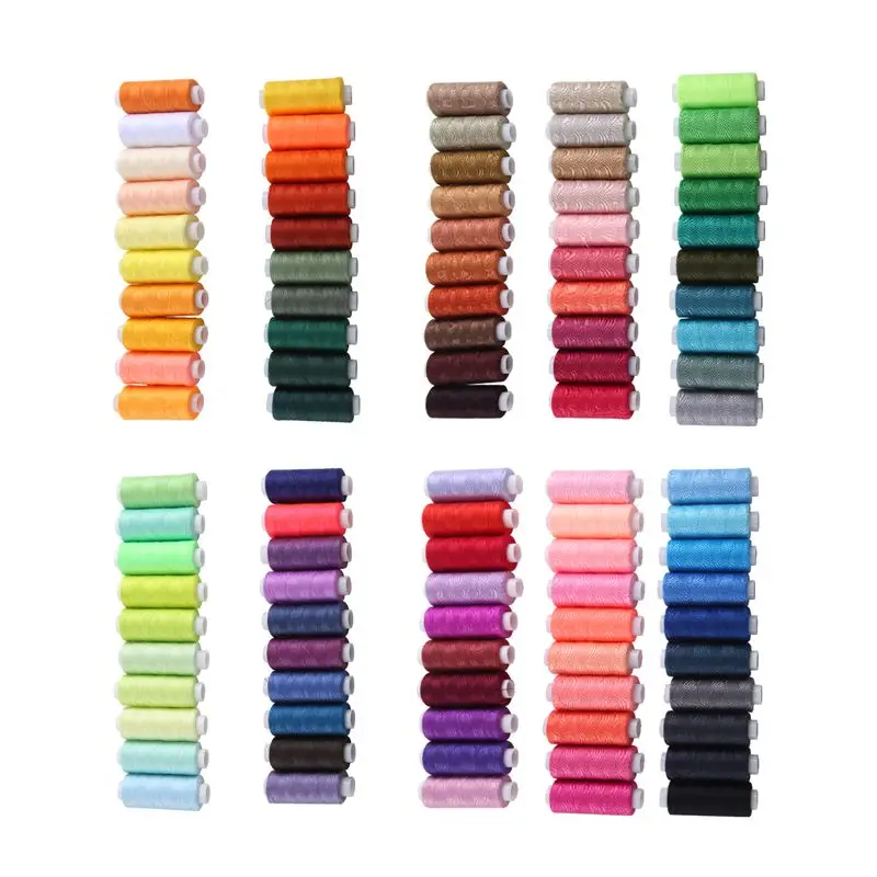 A74E-Sewing Thread Set 100 Colour 250Yd Each Spool Polyester Thread Kit For Hand Or Machine Sewing
