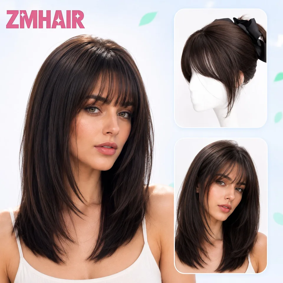 Tope de seda de 6x6 pulgadas con flequillo de aire, cabello humano europeo virgen para mujer, parte de seda con frente de PU sin pegamento, suave y transpirable 3