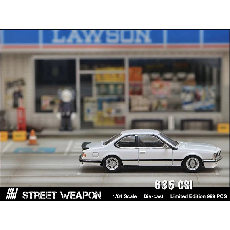 Street Weapon 1:64 635 CSI E24 WHITE M6 Diecast Diorama Car Model Collection Miniature Toys