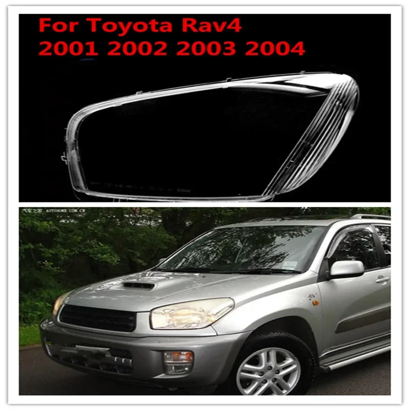 HTTCY  Car Headlight Cover head light lamp Transparent Lampshade Shell Lens Glass for Toyota Rav4 2001 2002 2003 2004