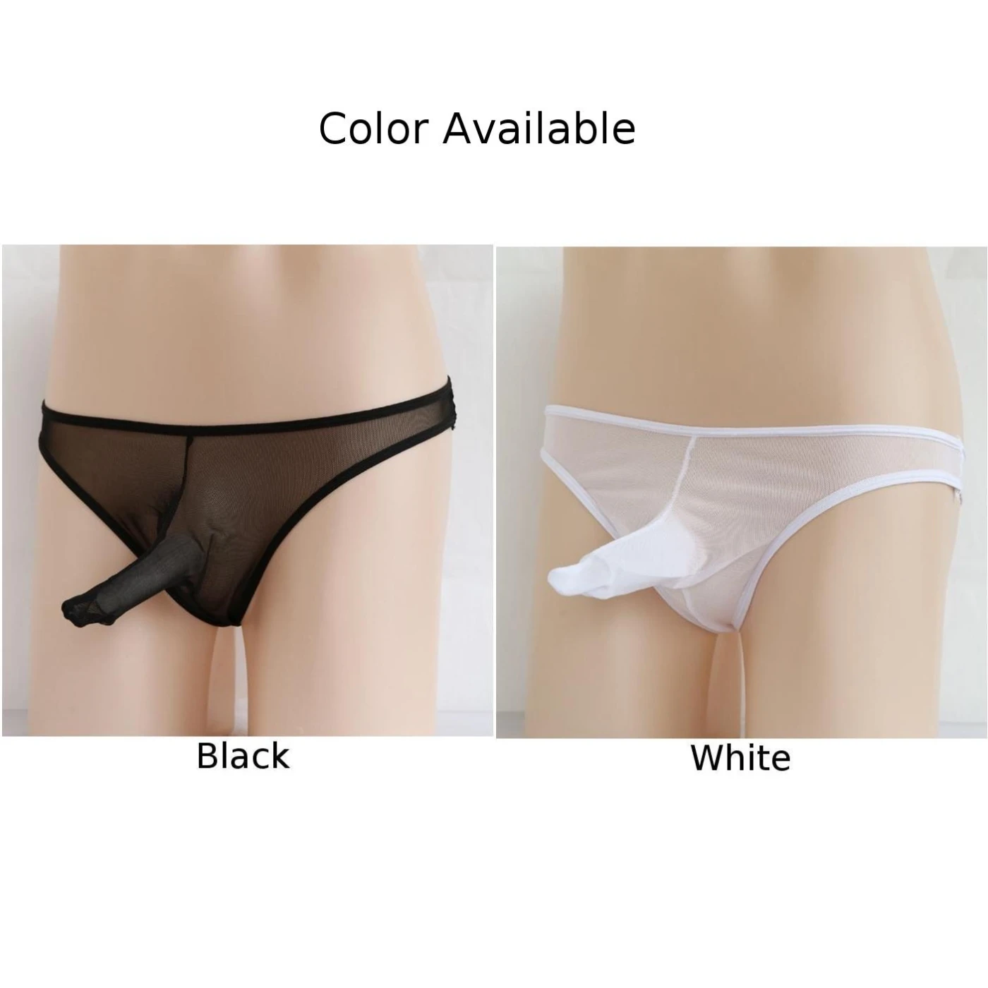 ชุดชั้นในชายเซ็กซี่กางเกงชั้นในตาข่ายชายกางเกงตาข่ายซองใสสีดำสบาย