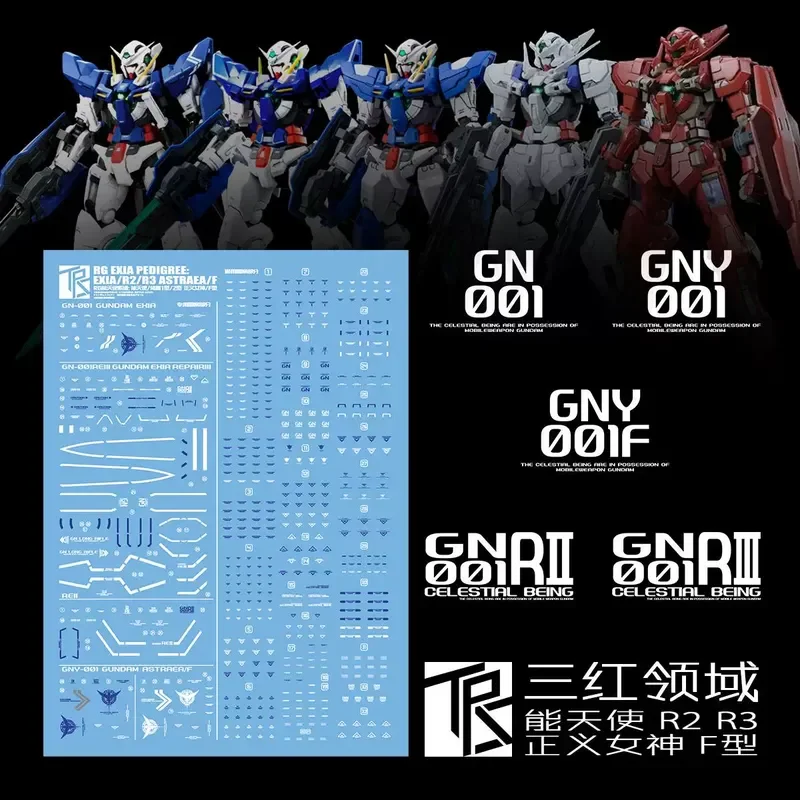 Sanhong Field 1/144 RG Angel R2 R3 Justice Muse F EXIA Series Repair Water Decal Sticker Model Kit Accessory