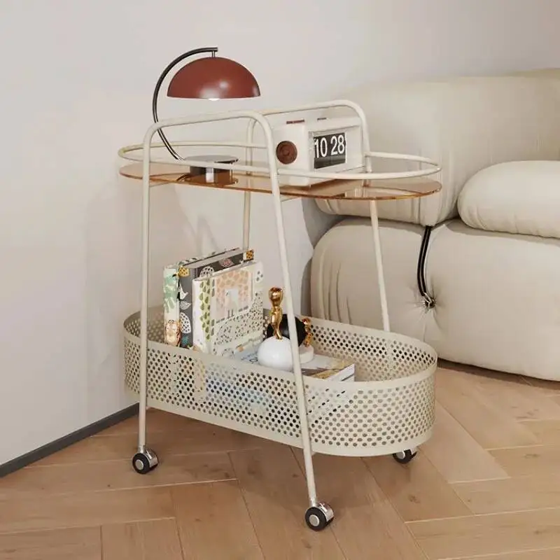 

for Modern Furniture Removable Office Coffee Tables Storage Irregular Coffee Table Center Floor Space Saving Table with Wheels