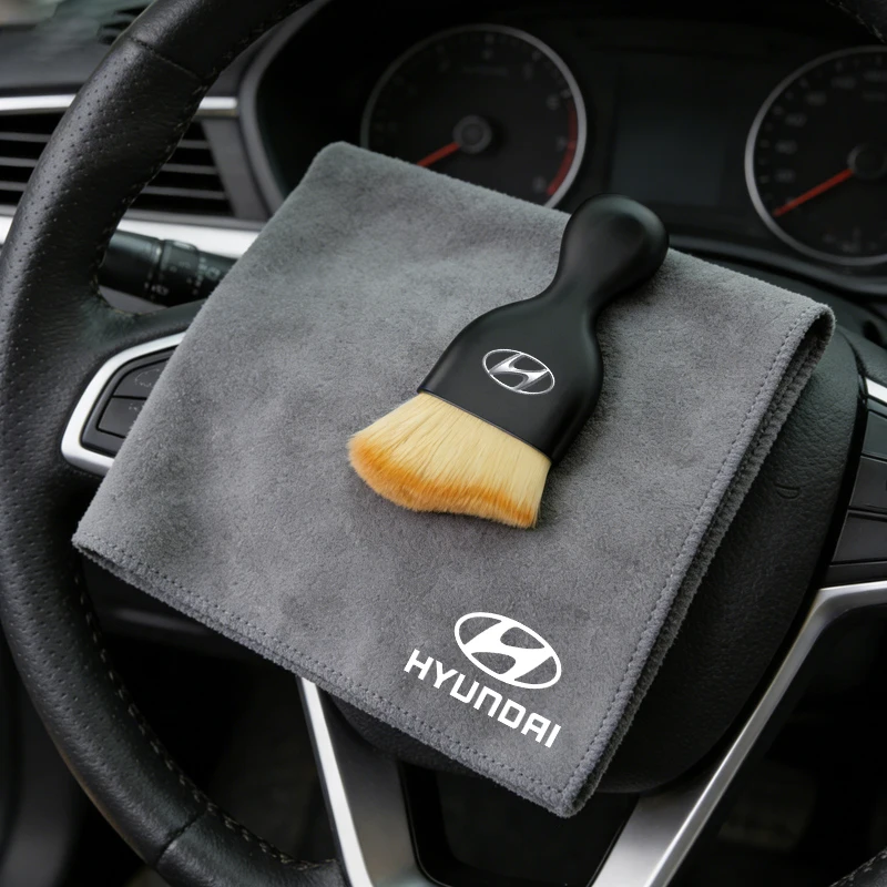 

Полотенца для мойки автомобиля, впитывающие быстросохнущие замшевые полотенца, щетки для чистки Hyundai IONIQ Sonata Elantra Grandeur i20 i10 SantaFe