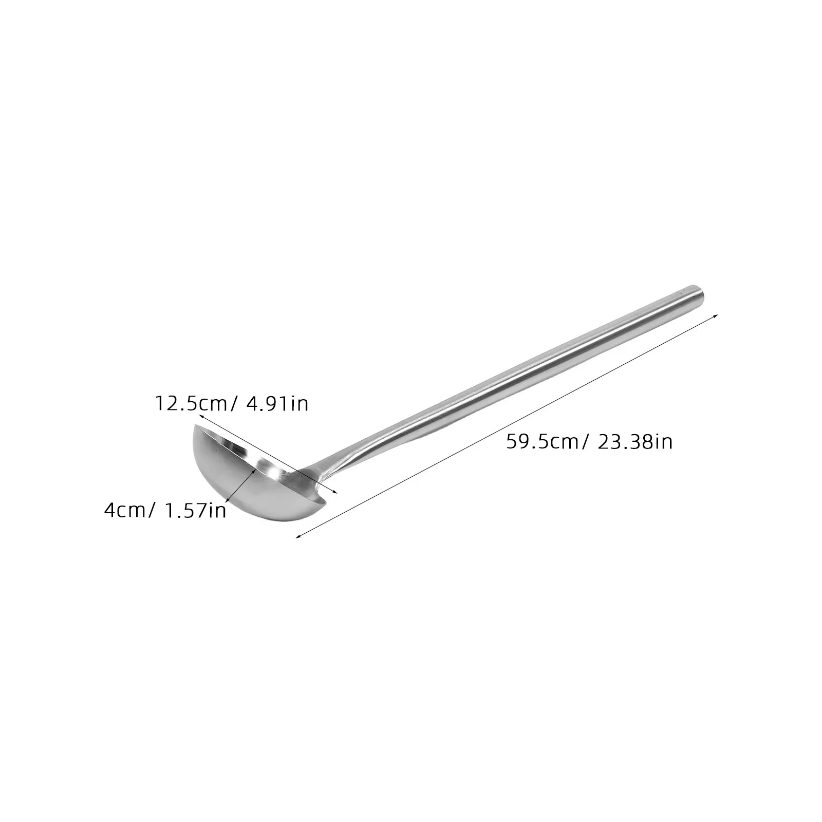 Extra Long Stainless Steel Wok Spoon – Large Cooking Ladle for Stir-Fry, Asian Kitchen & Professional Chefs
