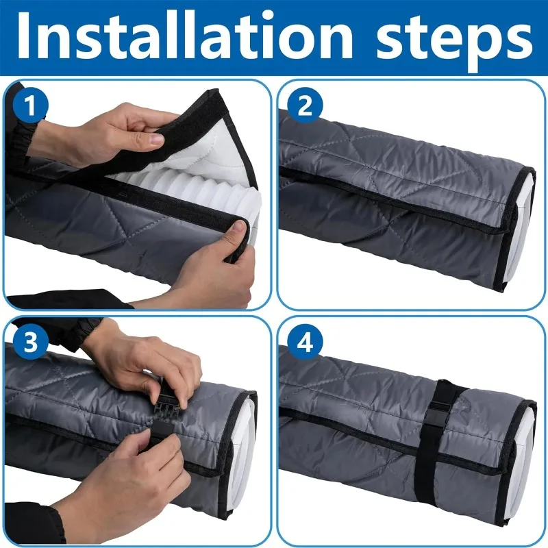 Portable Universal Fit AC Exhaust Pipe Thermal Wrap Insulating Protective Sleeve for Portable Air Conditioner Hose