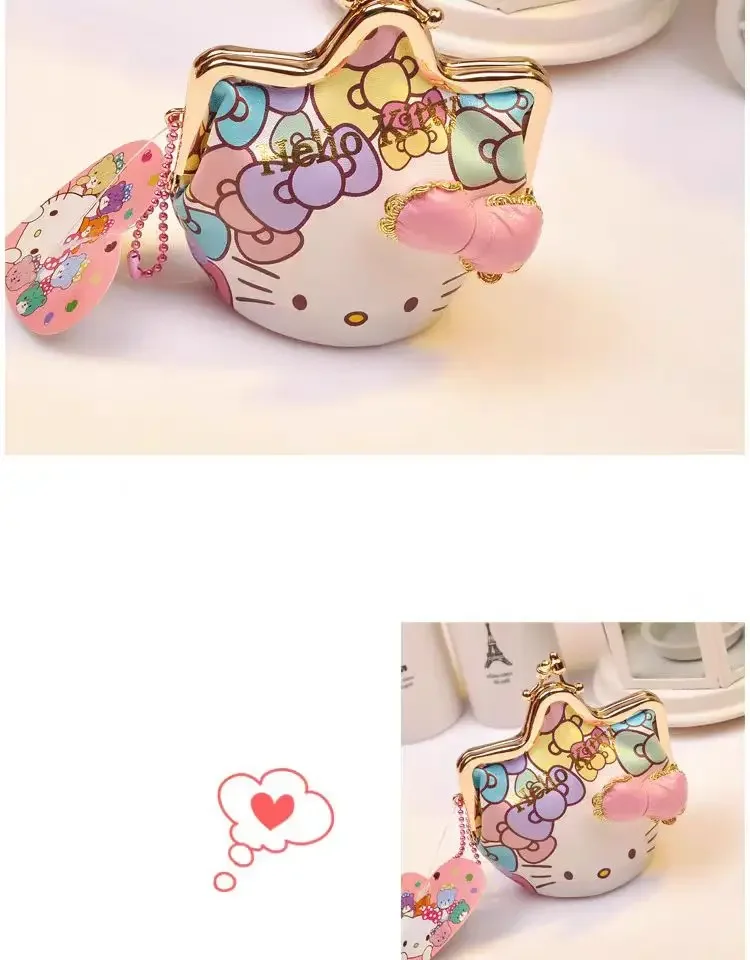 Sanrio Hello Kitty coin purse, retro cute cartoon coin bag, small change bag