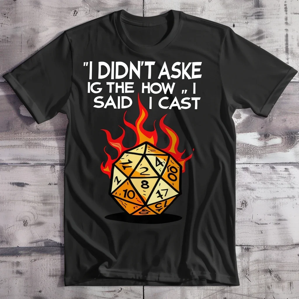 Funny Gift Roleplay Enthusiast Top DnD Themed Graphic Tee Unisex Style Shirts for Women Men Clothing Streetwear Y2k