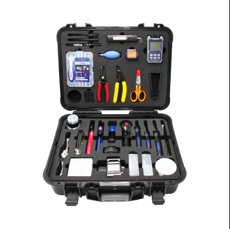 

Network FTTH Tool Kit/Tool Bag Optical fiber hot melt construction toolbox 30-piece cable opener wire cutters