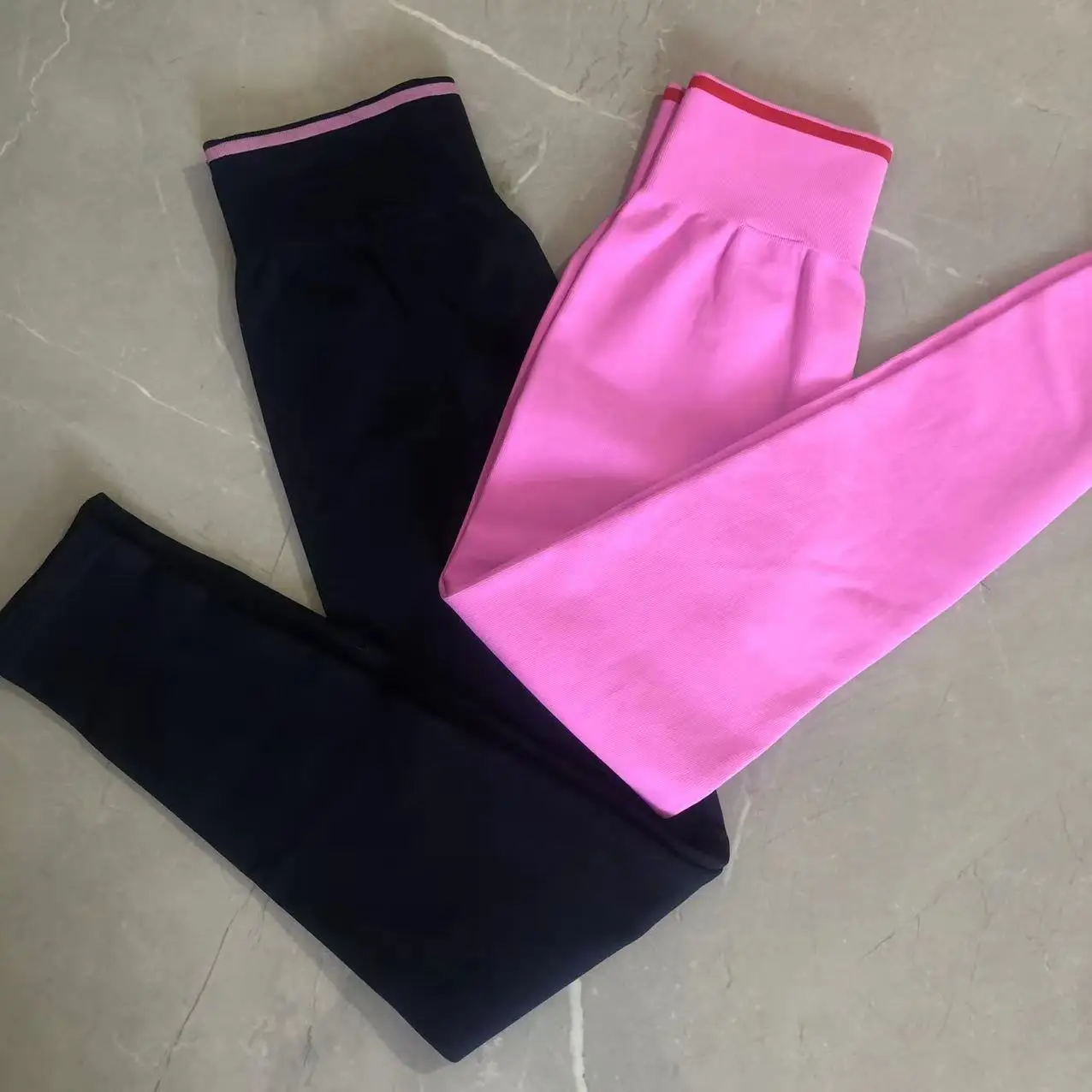 High waist seamless knit net red yoga pants tight stretch buttock fitness pants running speed dry pants