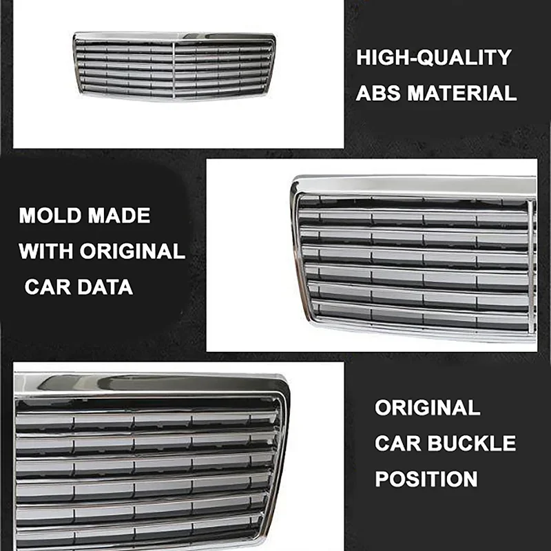 Front Bumper Upper Grills Hood For Mercedes-Benz Car Replace Accessories S-Class W140 S300 S320 S350 S400 1991-1998 #1408800583