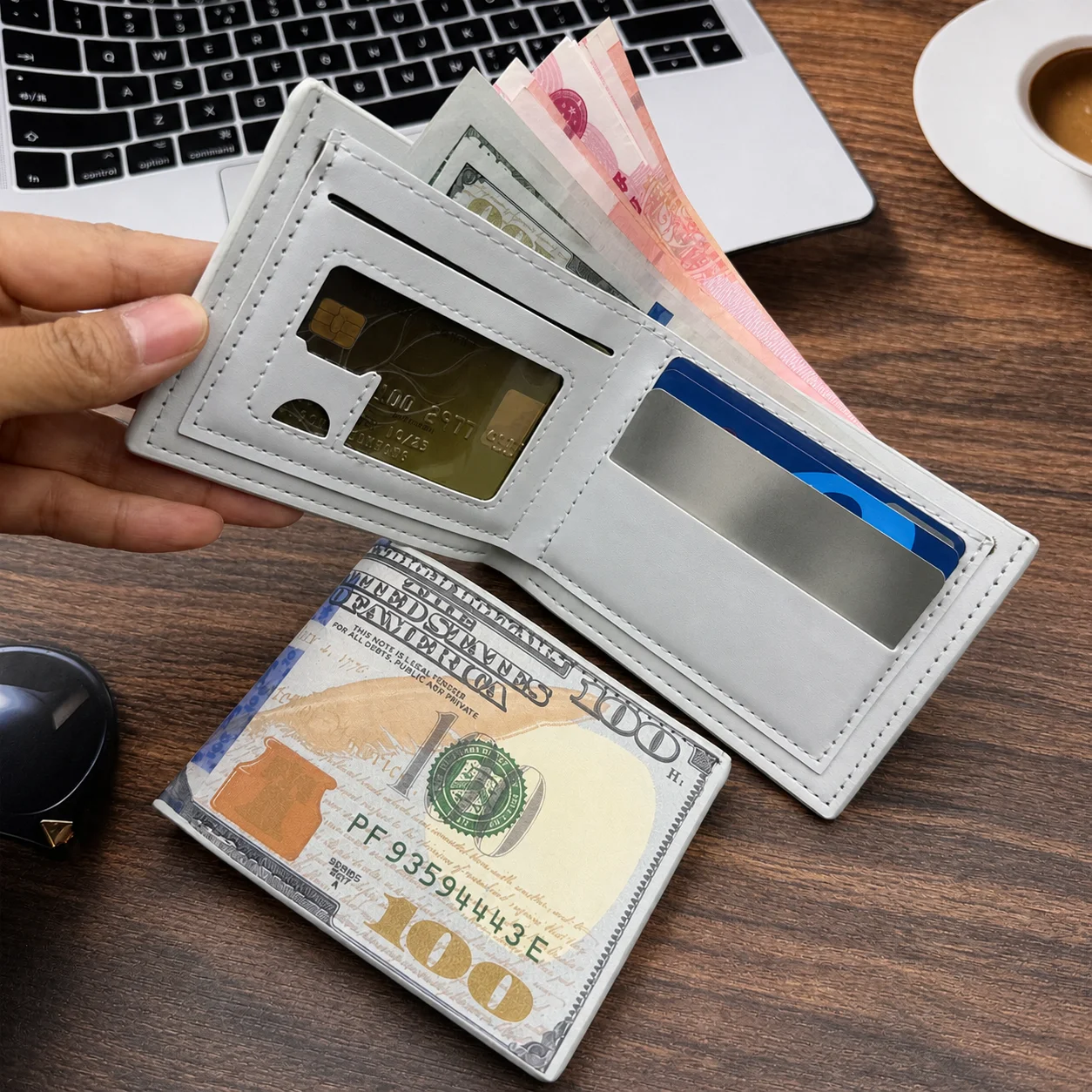 Money Wallet Large Capacity Card Holder Men's Wallet Short Cash Holder For Casual Gathering Bank Cards Short Trips