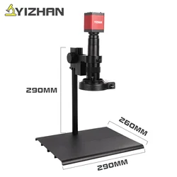 YIZHAN 4K 48MP HDMI USB Digital Video Monocular Microscope Camera Continus Zoom 180X 130X C Mount Soldering Mobile Phone Repair