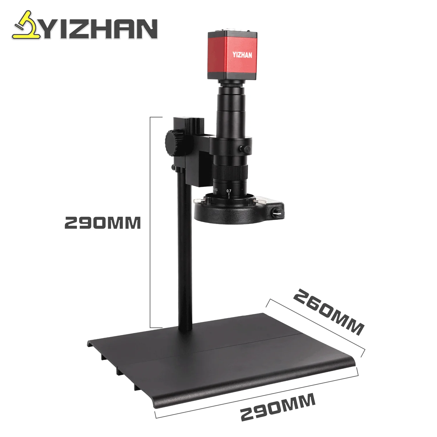 Yizhan-câmera Digital Microscópio Monocular c Mount Hdmi Usb Zoom Contínuo 180x 130x Solda Reparo de Telefone Móvel 4k 48mp