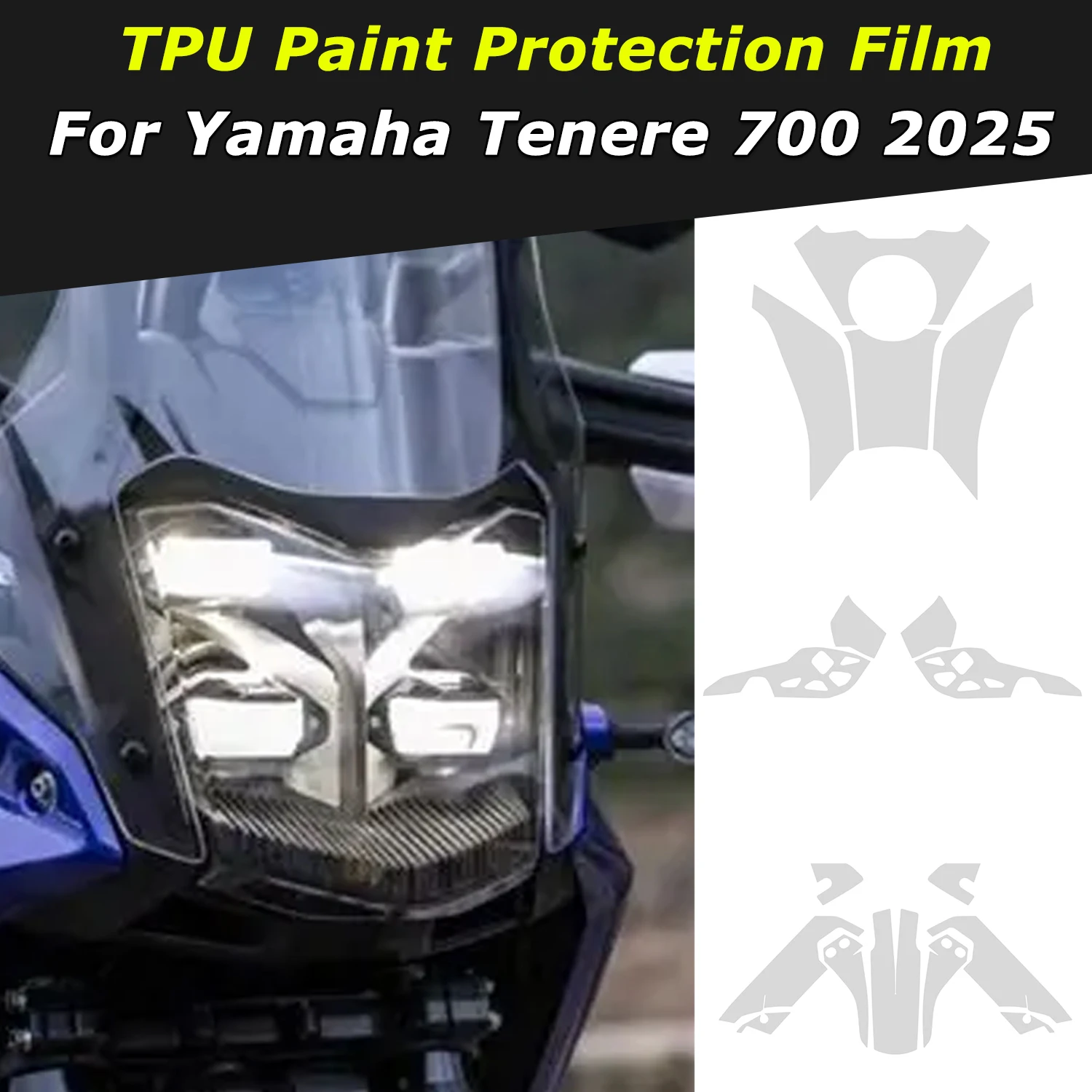 For Yamaha Tenere 700 2025 Motorcycle TPU Paint Protection Film Tenere700 TENERE 700 PPF Protection Fairing Real Material Kit